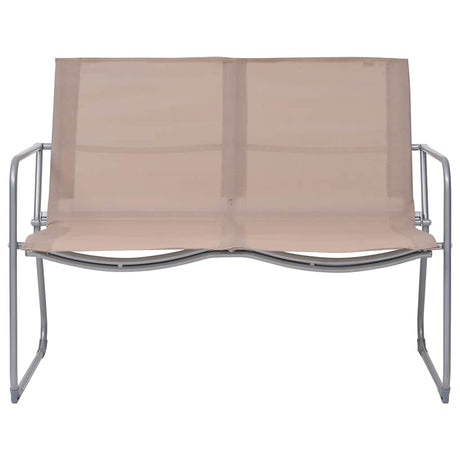 Vidaxl 4-delige loungeset stof en staal taupe