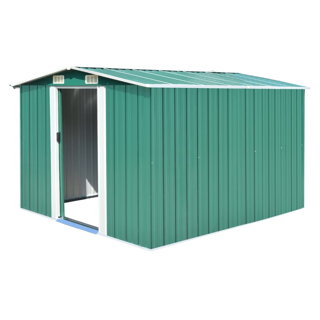 Vidaxl Garden Shed 257x298x178 cm metalgrøn