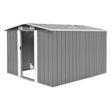 Vidaxl Garden Shed 257x298x178 cm kovina siva