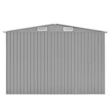 Vidaxl Garden Shed 257x298x178 cm kovina siva