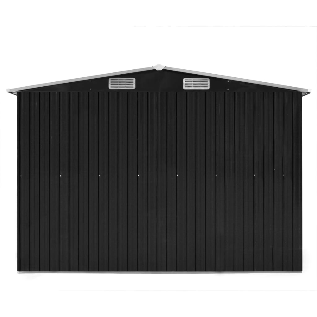 Vidaxl Garden Shed 257x298x178 cm kovinski antracit -barvan