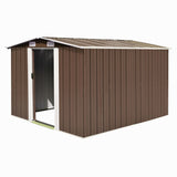 Vidaxl Garden Shed 257x298x178 cm metalbrun