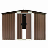 Vidaxl Garden Shed 257x298x178 cm metalbrun