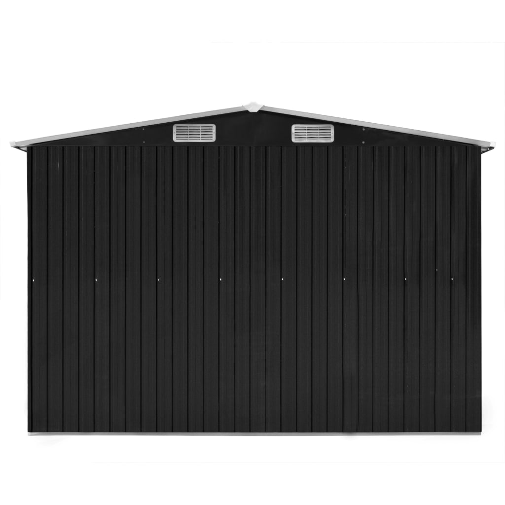 Vidaxl Garden Shed 257x392x181 cm kovový antracity -