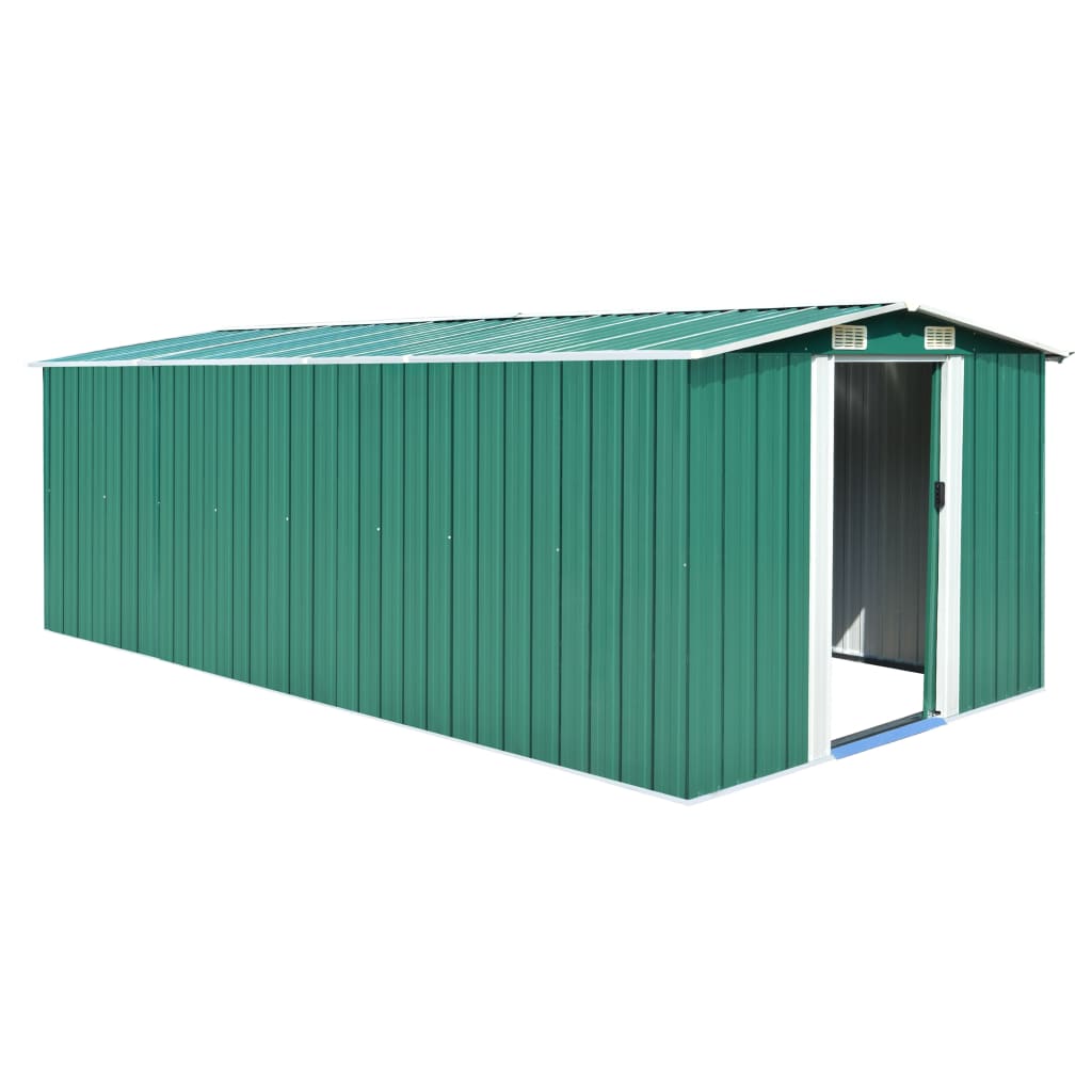 Vidaxl Garden Shed 257x489x181 cm kovina zelena