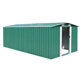 Vidaxl Garden Shed 257x489x181 cm kovina zelena