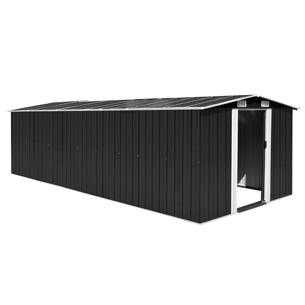 Vidaxl Garden Shed 257x580x181 cm metalowy antracyt -