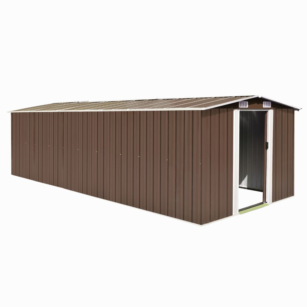 Vidaxl Garden Shed 257x580x181 cm kovově hnědá