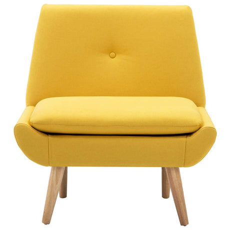 Vidaxl fauteuil stof geel