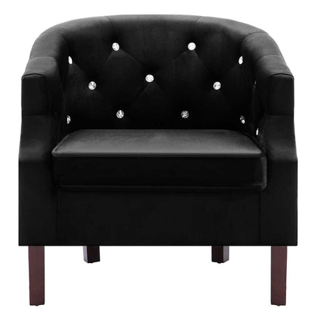 Vidaxl fauteuil fluweel zwart