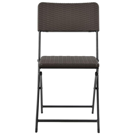 Vidaxl tuinstoelen inklapbaar 2 st hdpe en staal bruin