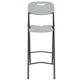 Vidaxl barstoelen inklapbaar 2 st hdpe en staal wit