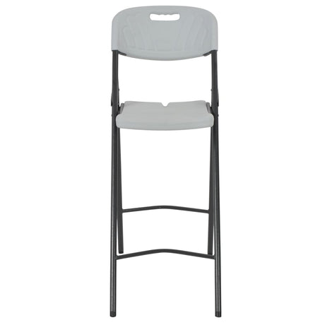 Vidaxl barstoelen inklapbaar 2 st hdpe en staal wit