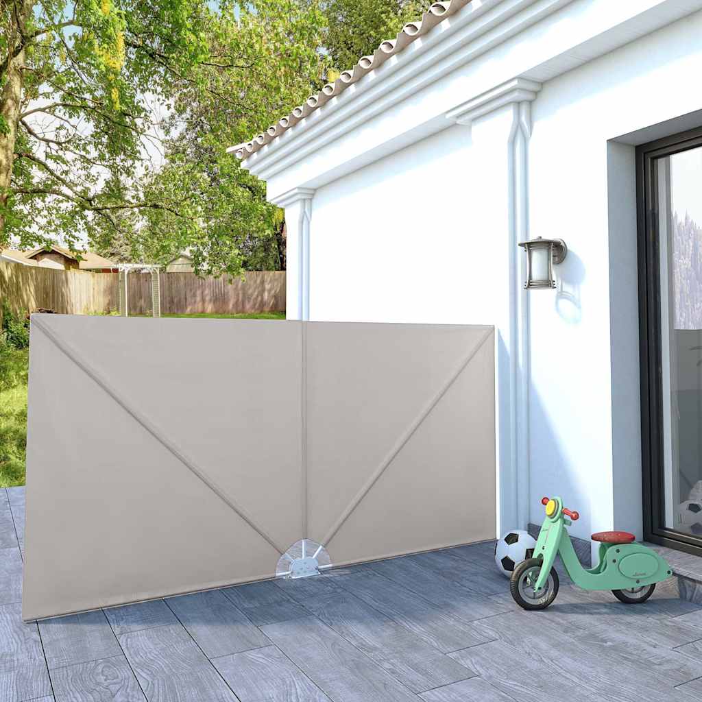 VIDAXL -Terrassenbildschirm Zusammenklappbar 300x150 cm Creme