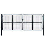 Vidaxl Gaaspoort 400x150 cm Galvanized steel gray