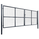 Vidaxl Gaaspoort 400x150 cm Galvanized steel gray