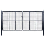 Vidaxl Gaaspoort 400x200 cm galvanized steel gray