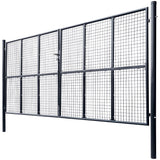 Vidaxl Gaaspoort 400x200 cm galvanized steel gray