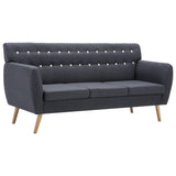 Vidaxl driezitsbank 172x70x82 cm stof donkergrijs