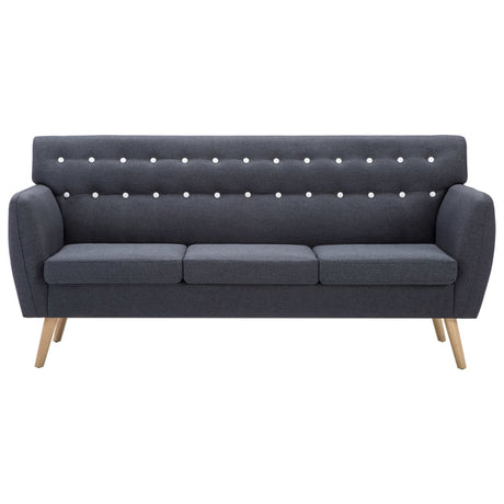 Vidaxl driezitsbank 172x70x82 cm stof donkergrijs