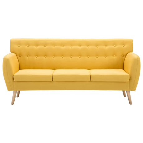 Vidaxl driezitsbank 172x70x82 cm stof geel