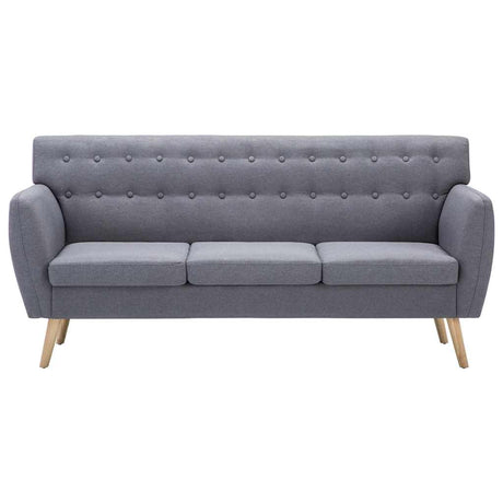 Vidaxl driezitsbank 172x70x82 cm stof lichtgrijs