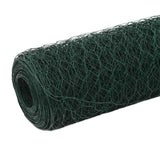 Vidaxl kippengaas 25x1,2 m staal met pvc coating groen