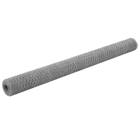 Vidaxl -Hühnerdraht 25x1,5 m verzinkter Stahl silberfarben