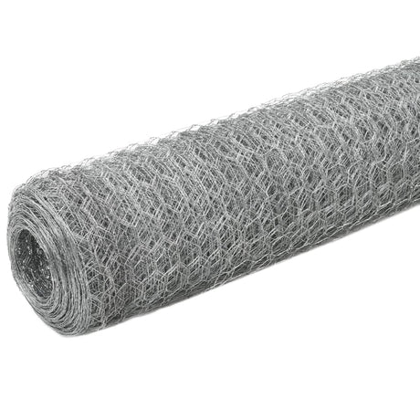 Vidaxl -Hühnerdraht 25x1,5 m verzinkter Stahl silberfarben