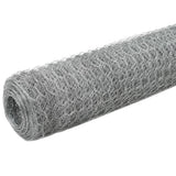 Vidaxl -Hühnerdraht 25x1,5 m verzinkter Stahl silberfarben