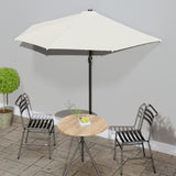 Vidaxl balkon parasol połowa z aluminiowym biegunem 270x144 cm -coloed piasku