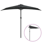 Vidaxl Balkon Parasol halbe mit Aluminiumpol 270x144 cm Anthrazit