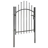 Vidaxxl Tor 1x1,5 m Stahl schwarz