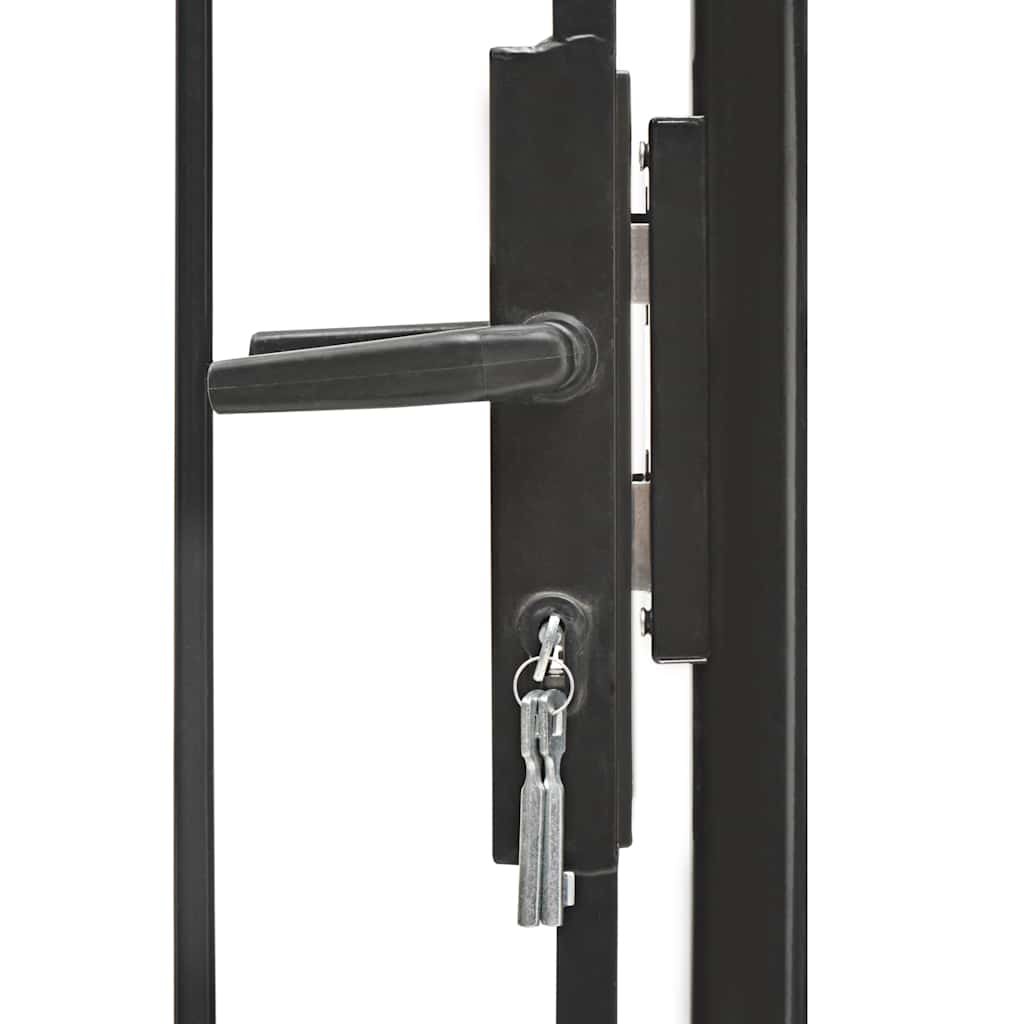 Vidaxxl Tor 1x1,5 m Stahl schwarz