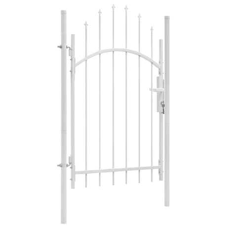 Vidaxl tuinpoort staal 1x2,25 m wit
