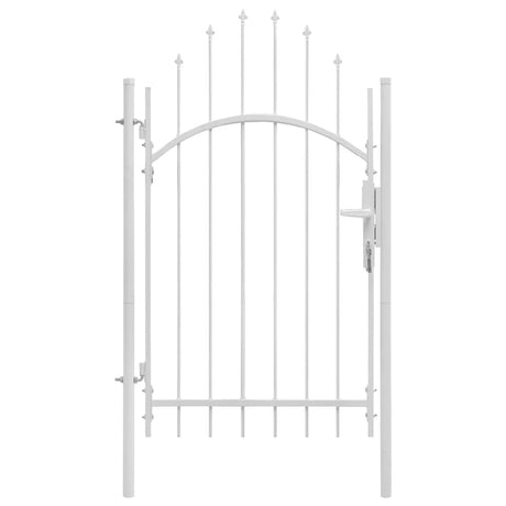 Vidaxl tuinpoort staal 1x2,45 m wit