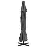 Vidaxl Parasol con polo in alluminio 500 cm antracite