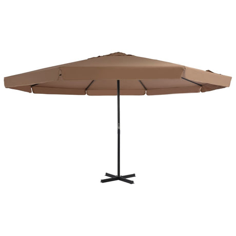 Vidaxl -Parasol mit Aluminiumpol 500 cm Taupe