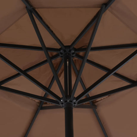 Vidaxl -Parasol mit Aluminiumpol 500 cm Taupe