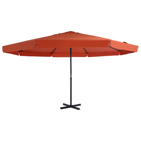 Vidaxl -Parasol mit Aluminiumpol 500 cm Terrakotta -gelöscht