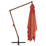 Vidaxl -schwimmendes Parasol mit Holzstange 400x300 cm Terrakotta -gelöscht