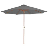 Vidaxl -Parasol mit Holzstange 300 cm Anthrazit