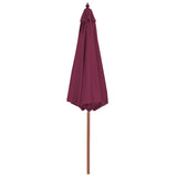 Vidaxl Parasol mit Holzstange 300 cm Bordeaux Rot