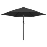 VIDAXL -Parasol mit Metallpol 300 cm Anthrazit