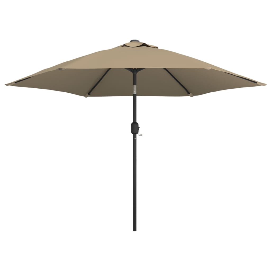 Parasol vidaxl avec pôle métallique 300 cm taupe