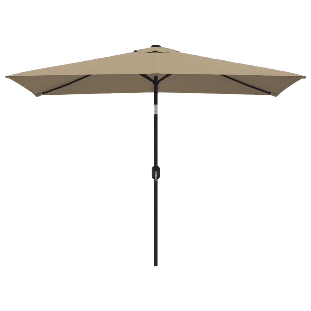 Vidaxl Parasol with metal pole 300x200 cm Taupe