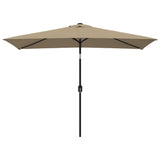 Vidaxl Parasol with metal pole 300x200 cm Taupe