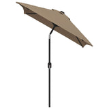 Vidaxl Parasol with metal pole 300x200 cm Taupe