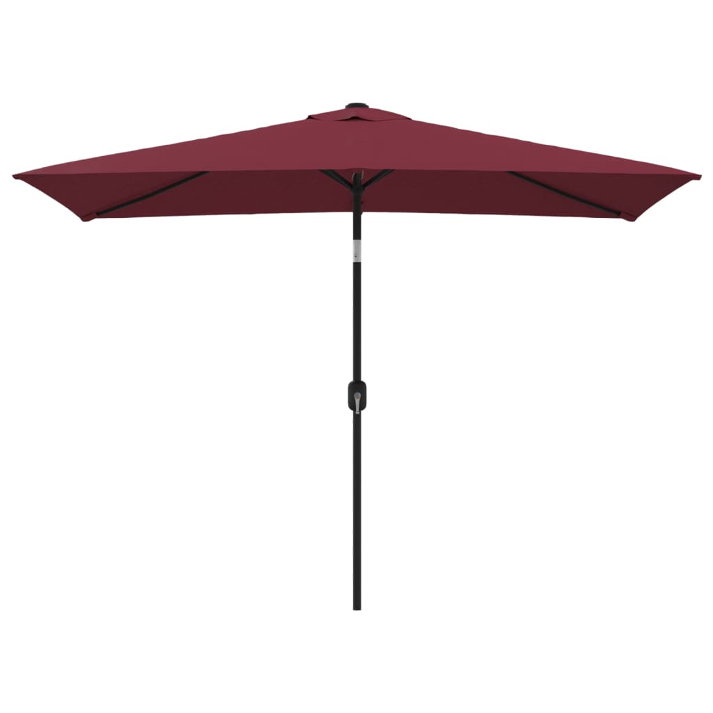 Parasol vidaxl avec poteau métallique 300x200 cm Bordeaux rouge