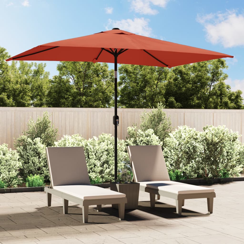 Vidaxl parasol avec poteau métallique 300x200 cm terre cm